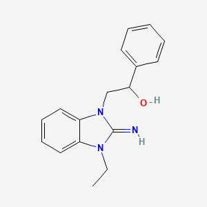 2-(3-ethyl-2-imino-2,3-dihydro-1H-benzimidazol-1-yl)-1-phenylethanol