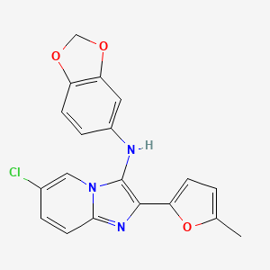 N-(1,3-benzodioxol-5-yl)-6-chloro-2-(5-methylfuran-2-yl)imidazo[1,2-a]pyridin-3-amine