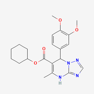 Cyclohexyl 7-(3,4-dimethoxyphenyl)-5-methyl-4,7-dihydro[1,2,4]triazolo[1,5-a]pyrimidine-6-carboxylate