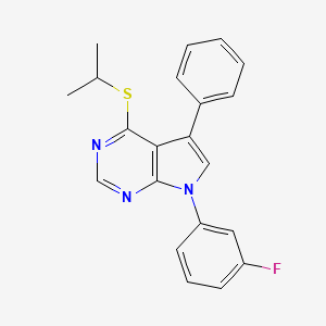 molecular formula C21H18FN3S B14998646 7-(3-Fluorophenyl)-4-(methylethylthio)-5-phenylpyrrolo[2,3-d]pyrimidine CAS No. 6228-36-0