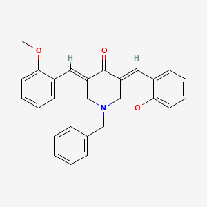 molecular formula C28H27NO3 B14998655 (3E,5E)-1-benzyl-3,5-bis[(2-methoxyphenyl)methylidene]piperidin-4-one 