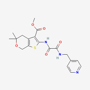 molecular formula C19H21N3O5S B14998662 methyl 5,5-dimethyl-2-({oxo[(pyridin-4-ylmethyl)amino]acetyl}amino)-4,7-dihydro-5H-thieno[2,3-c]pyran-3-carboxylate 