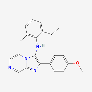 molecular formula C22H22N4O B14998681 N-(2-ethyl-6-methylphenyl)-2-(4-methoxyphenyl)imidazo[1,2-a]pyrazin-3-amine 