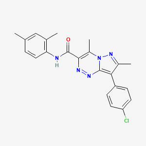 molecular formula C22H20ClN5O B14998693 8-(4-chlorophenyl)-N-(2,4-dimethylphenyl)-4,7-dimethylpyrazolo[5,1-c][1,2,4]triazine-3-carboxamide 