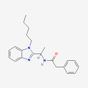 N-[1-(1-pentyl-1H-benzimidazol-2-yl)ethyl]-2-phenylacetamide