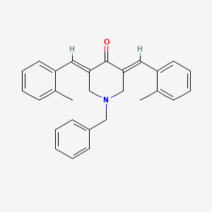 (3E,5E)-1-benzyl-3,5-bis[(2-methylphenyl)methylidene]piperidin-4-one