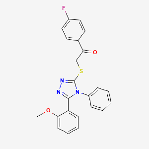 1-(4-fluorophenyl)-2-{[5-(2-methoxyphenyl)-4-phenyl-4H-1,2,4-triazol-3-yl]sulfanyl}ethan-1-one