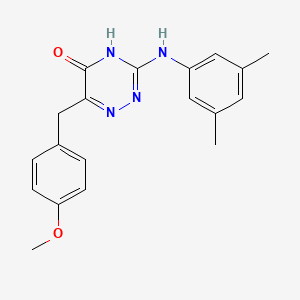 molecular formula C19H20N4O2 B14998825 3-[(3,5-dimethylphenyl)amino]-6-(4-methoxybenzyl)-1,2,4-triazin-5(4H)-one 