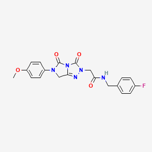 molecular formula C20H18FN5O4 B14998829 N-(4-fluorobenzyl)-2-[6-(4-methoxyphenyl)-3,5-dioxo-6,7-dihydro-3H-imidazo[5,1-c][1,2,4]triazol-2(5H)-yl]acetamide 