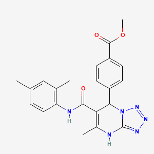 molecular formula C22H22N6O3 B14998841 Methyl 4-{6-[(2,4-dimethylphenyl)carbamoyl]-5-methyl-4,7-dihydrotetrazolo[1,5-a]pyrimidin-7-yl}benzoate 