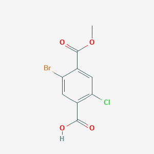 molecular formula C9H6BrClO4 B1499886 5-Bromo-2-chloro-4-(methoxycarbonyl)benzoic acid CAS No. 1061314-04-2