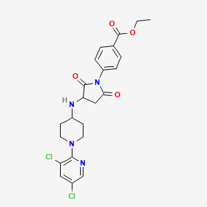 Ethyl 4-(3-{[1-(3,5-dichloropyridin-2-yl)piperidin-4-yl]amino}-2,5-dioxopyrrolidin-1-yl)benzoate