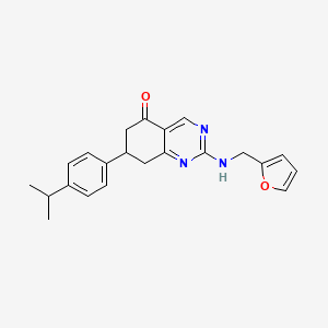 2-[(furan-2-ylmethyl)amino]-7-[4-(propan-2-yl)phenyl]-7,8-dihydroquinazolin-5(6H)-one