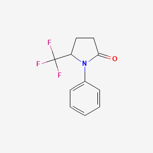 molecular formula C11H10F3NO B1499890 1-Phenyl-5-(trifluoromethyl)pyrrolidin-2-one 