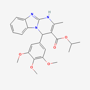 molecular formula C24H27N3O5 B14998912 Isopropyl 2-methyl-4-(3,4,5-trimethoxyphenyl)-1,4-dihydropyrimido[1,2-a]benzimidazole-3-carboxylate 