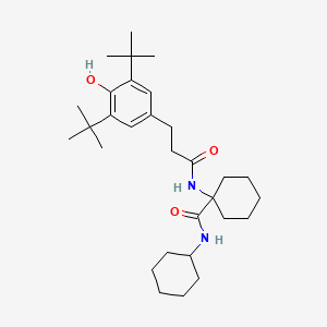 molecular formula C30H48N2O3 B14998915 N-cyclohexyl-1-{[3-(3,5-di-tert-butyl-4-hydroxyphenyl)propanoyl]amino}cyclohexanecarboxamide 