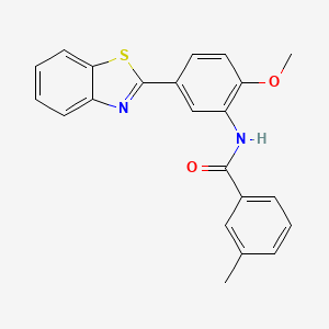 N-[5-(1,3-benzothiazol-2-yl)-2-methoxyphenyl]-3-methylbenzamide