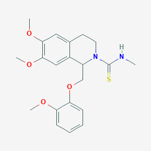 6,7-dimethoxy-1-((2-methoxyphenoxy)methyl)-N-methyl-3,4-dihydroisoquinoline-2(1H)-carbothioamide