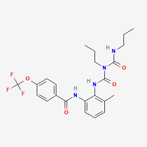 molecular formula C23H27F3N4O4 B14998957 N-(3-methyl-2-{[propyl(propylcarbamoyl)carbamoyl]amino}phenyl)-4-(trifluoromethoxy)benzamide 