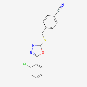 4-({[5-(2-Chlorophenyl)-1,3,4-oxadiazol-2-yl]sulfanyl}methyl)benzonitrile