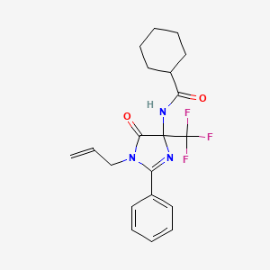 N-[5-oxo-2-phenyl-1-(prop-2-en-1-yl)-4-(trifluoromethyl)-4,5-dihydro-1H-imidazol-4-yl]cyclohexanecarboxamide