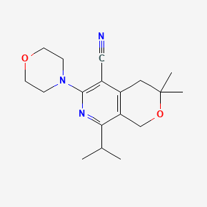 3,3-dimethyl-6-(morpholin-4-yl)-8-(propan-2-yl)-3,4-dihydro-1H-pyrano[3,4-c]pyridine-5-carbonitrile