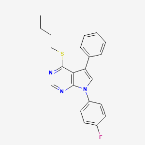 molecular formula C22H20FN3S B14999034 4-(butylsulfanyl)-7-(4-fluorophenyl)-5-phenyl-7H-pyrrolo[2,3-d]pyrimidine 