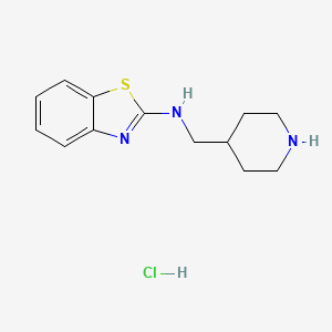 molecular formula C13H18ClN3S B1499904 Benzothiazol-2-yl-piperidin-4-ylmethyl-amine hydrochloride CAS No. 1185310-43-3