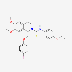 N-(4-ethoxyphenyl)-1-((4-fluorophenoxy)methyl)-6,7-dimethoxy-3,4-dihydroisoquinoline-2(1H)-carbothioamide