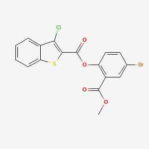 molecular formula C17H10BrClO4S B14999107 4-Bromo-2-(methoxycarbonyl)phenyl 3-chloro-1-benzothiophene-2-carboxylate 