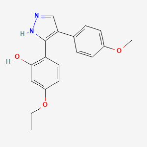 molecular formula C18H18N2O3 B14999135 5-ethoxy-2-[4-(4-methoxyphenyl)-1H-pyrazol-3-yl]phenol 