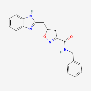 5-(1H-benzimidazol-2-ylmethyl)-N-benzyl-4,5-dihydro-1,2-oxazole-3-carboxamide