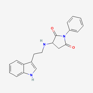 molecular formula C20H19N3O2 B14999151 3-{[2-(1H-indol-3-yl)ethyl]amino}-1-phenylpyrrolidine-2,5-dione 