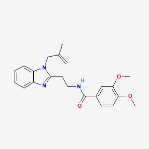 molecular formula C22H25N3O3 B14999154 3,4-dimethoxy-N-{2-[1-(2-methylprop-2-en-1-yl)-1H-benzimidazol-2-yl]ethyl}benzamide 