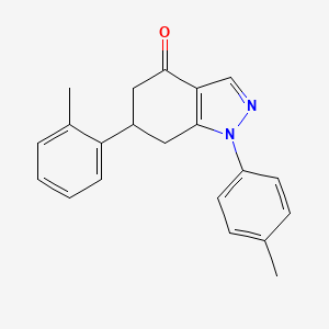 molecular formula C21H20N2O B14999157 6-(2-methylphenyl)-1-(4-methylphenyl)-1,5,6,7-tetrahydro-4H-indazol-4-one 