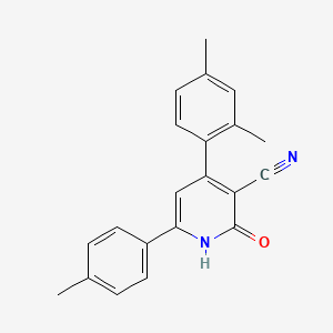 4-(2,4-Dimethylphenyl)-6-(4-methylphenyl)-2-oxo-1,2-dihydropyridine-3-carbonitrile