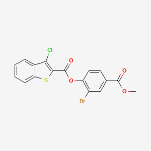 2-Bromo-4-(methoxycarbonyl)phenyl 3-chloro-1-benzothiophene-2-carboxylate