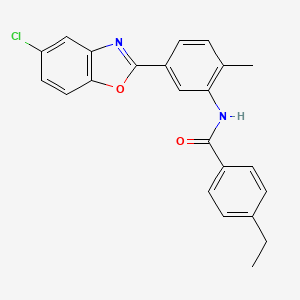 N-[5-(5-chloro-1,3-benzoxazol-2-yl)-2-methylphenyl]-4-ethylbenzamide