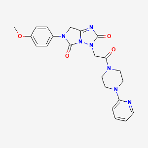 6-(4-methoxyphenyl)-3-{2-oxo-2-[4-(pyridin-2-yl)piperazin-1-yl]ethyl}-6,7-dihydro-3H-imidazo[1,5-b][1,2,4]triazole-2,5-dione