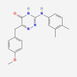 3-[(3,4-dimethylphenyl)amino]-6-(4-methoxybenzyl)-1,2,4-triazin-5(4H)-one