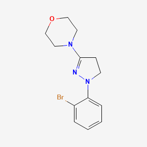 4-[1-(2-bromophenyl)-4,5-dihydro-1H-pyrazol-3-yl]morpholine