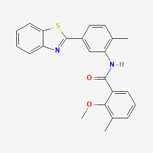 molecular formula C23H20N2O2S B14999227 N-[5-(1,3-benzothiazol-2-yl)-2-methylphenyl]-2-methoxy-3-methylbenzamide 