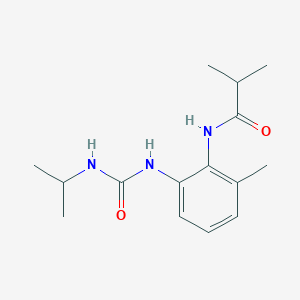 molecular formula C15H23N3O2 B14999235 N-(2-[(Isopropylcarbamoyl)amino]-6-methylphenyl)-2-methylpropanamide 