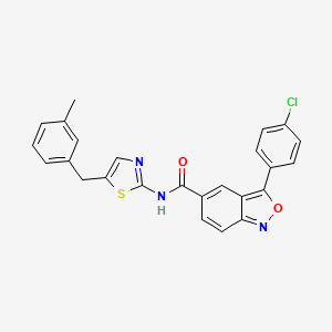 3-(4-chlorophenyl)-N-[5-(3-methylbenzyl)-1,3-thiazol-2-yl]-2,1-benzoxazole-5-carboxamide