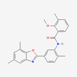 N-[5-(5,7-dimethyl-1,3-benzoxazol-2-yl)-2-methylphenyl]-2-methoxy-3-methylbenzamide