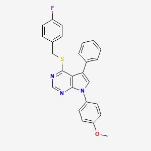 4-[(4-fluorobenzyl)sulfanyl]-7-(4-methoxyphenyl)-5-phenyl-7H-pyrrolo[2,3-d]pyrimidine