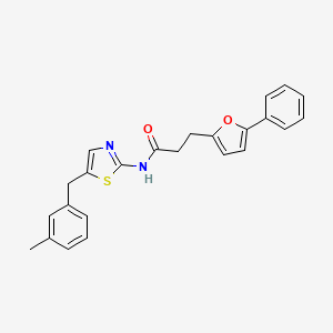 N-[5-(3-methylbenzyl)-1,3-thiazol-2-yl]-3-(5-phenylfuran-2-yl)propanamide