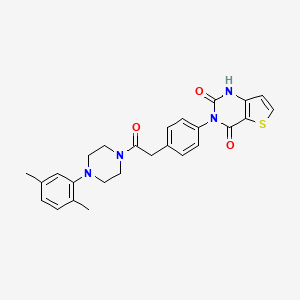 3-(4-{2-[4-(2,5-dimethylphenyl)piperazin-1-yl]-2-oxoethyl}phenyl)thieno[3,2-d]pyrimidine-2,4(1H,3H)-dione