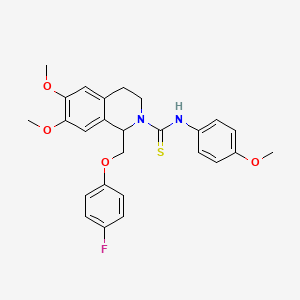 1-((4-fluorophenoxy)methyl)-6,7-dimethoxy-N-(4-methoxyphenyl)-3,4-dihydroisoquinoline-2(1H)-carbothioamide