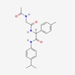 N~2~-acetyl-N-[1-(4-methylphenyl)-2-oxo-2-{[4-(propan-2-yl)phenyl]amino}ethyl]glycinamide